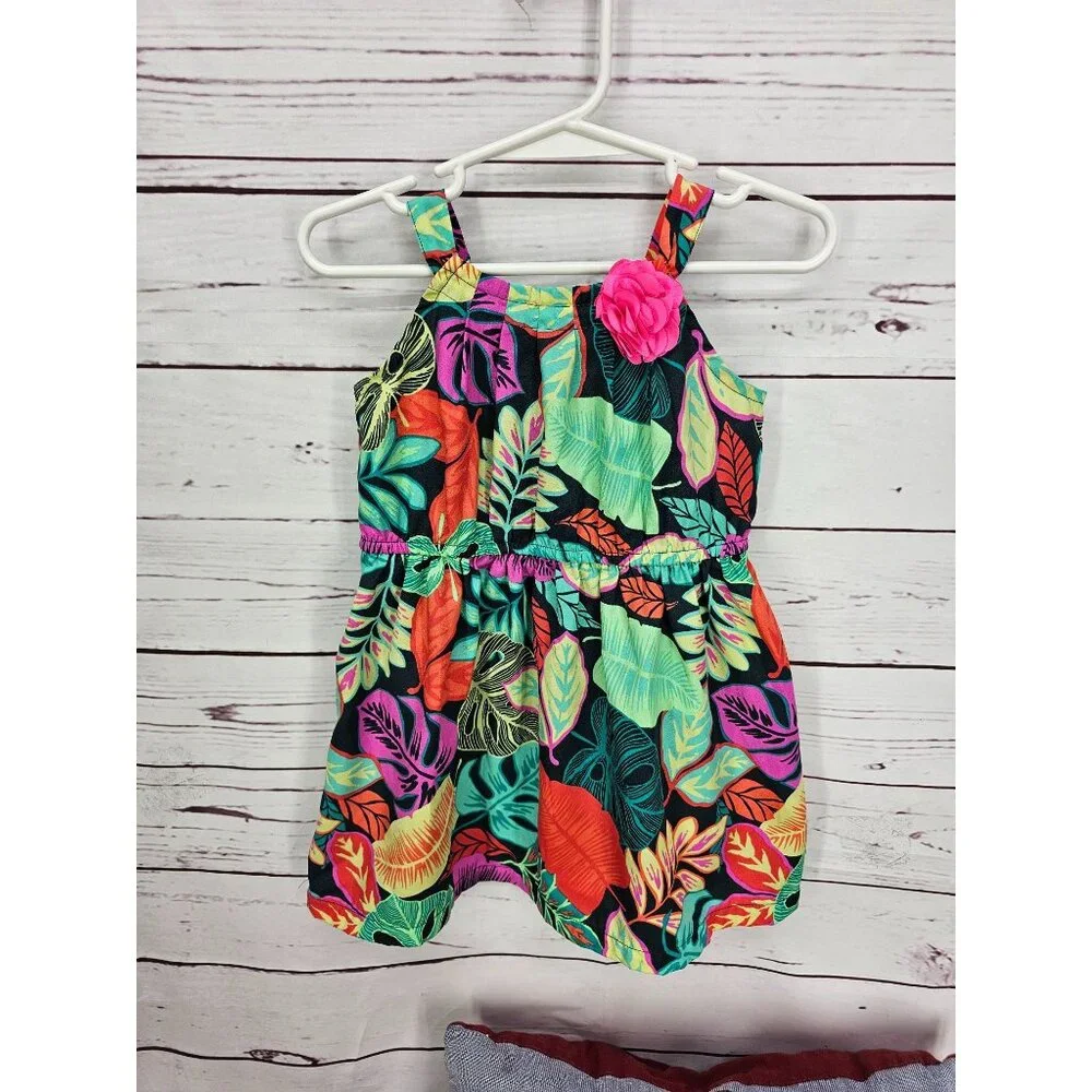 Cherokee Girls Floral Safari Spaghetti Strap Sundress size 3T‎